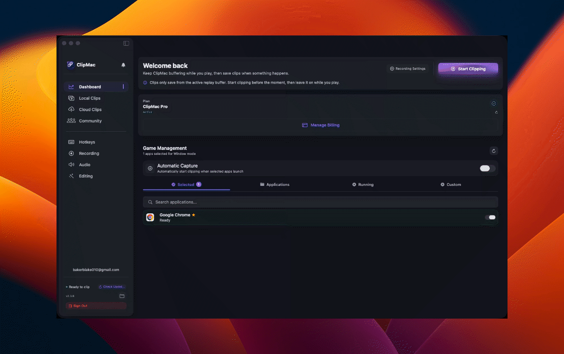 GIF showing how to start clipping on ClipMac